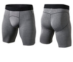 Mens Sports Running 85%polyester 15%spandex Compression Shorts print logo 31
