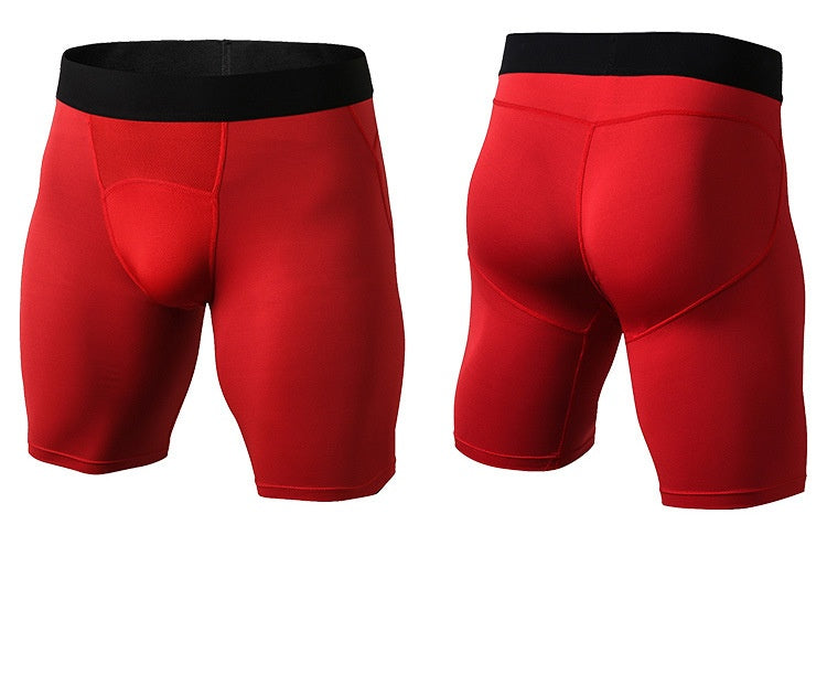 Mens Sports Running 85%polyester 15%spandex Compression Shorts print logo 33