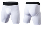 Mens Sports Running 85%polyester 15%spandex Compression Shorts print logo 34