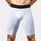 Mens Sports Running 85%polyester 15%spandex Compression Shorts print logo 4