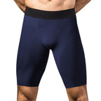 Mens Sports Running 85%polyester 15%spandex Compression Shorts print logo 8