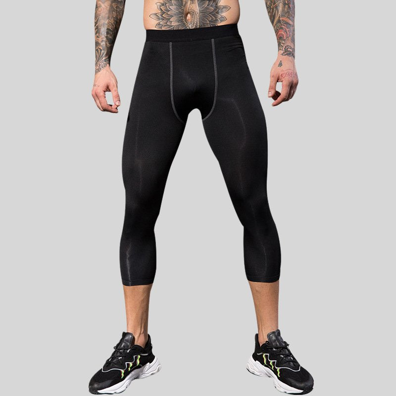 Mens Compression Gym 85%polyester 15%spandex Pants 1050 print logo 1