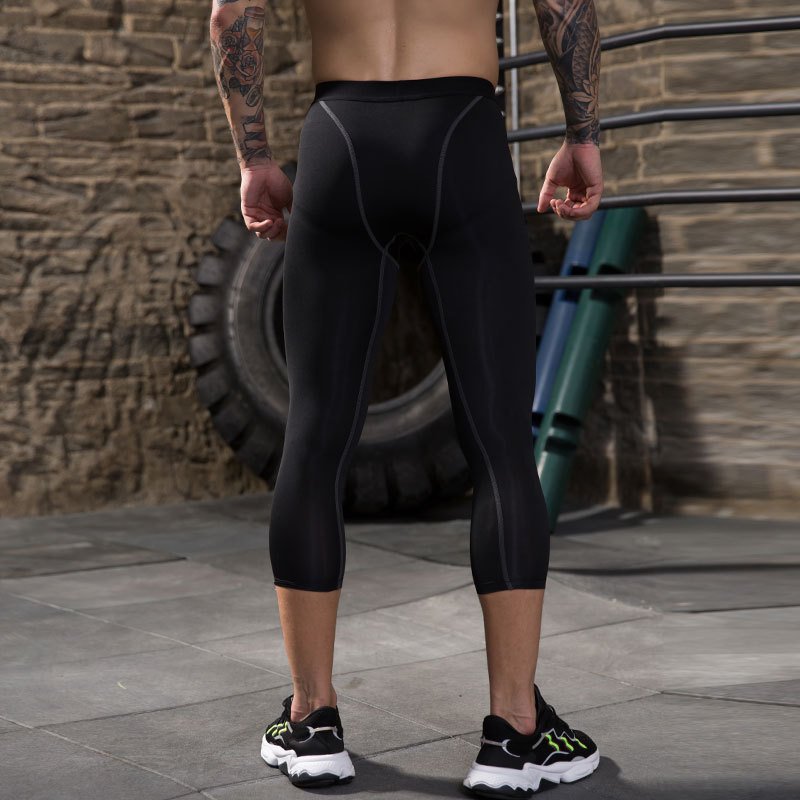 Mens Compression Gym 85%polyester 15%spandex Pants 1050 print logo 11