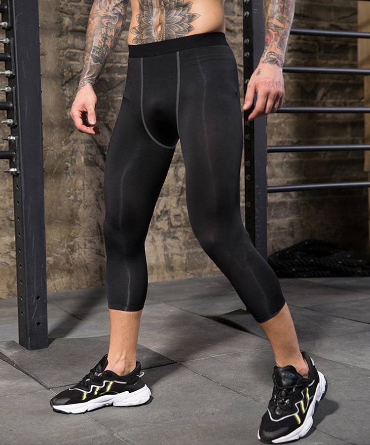 Mens Compression Gym 85%polyester 15%spandex Pants 1050 print logo 20