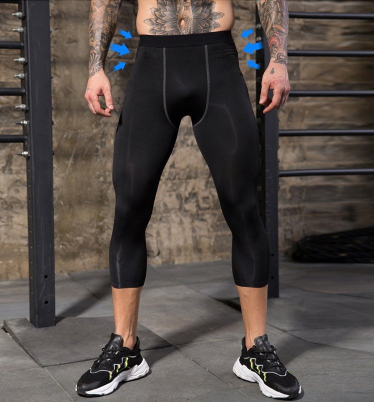 Mens Compression Gym 85%polyester 15%spandex Pants 1050 print logo 22