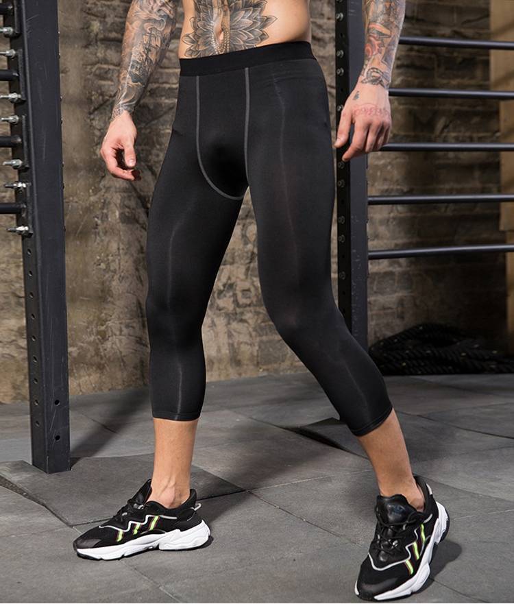 Mens Compression Gym 85%polyester 15%spandex Pants 1050 print logo 26