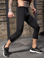 Mens Compression Gym 85%polyester 15%spandex Pants 1050 print logo 27