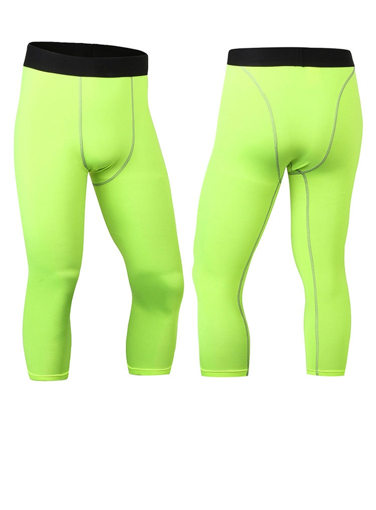Mens Compression Gym 85%polyester 15%spandex Pants 1050 print logo 34