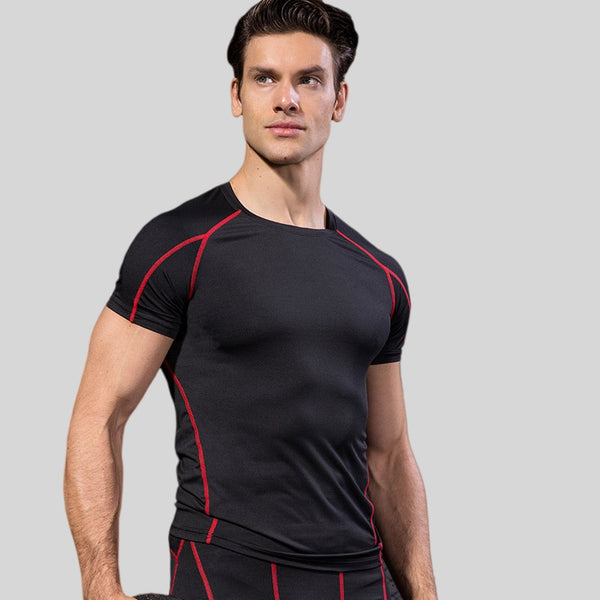 Mens Sportswear Compression 85%polyester 15%spandex Tshirt 1053 print logo 1
