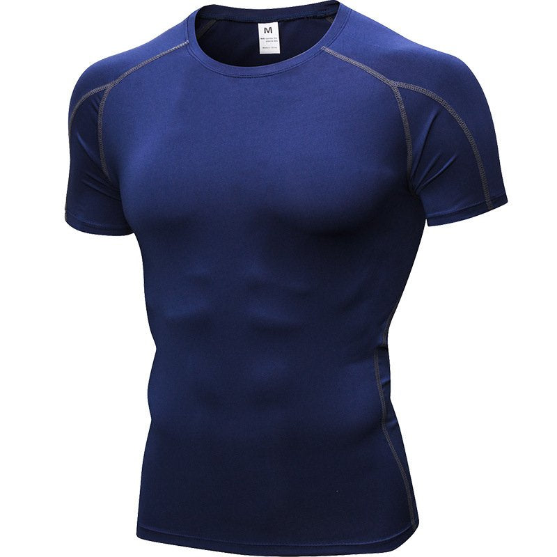 Mens Sportswear Compression 85%polyester 15%spandex Tshirt 1053 print logo 10