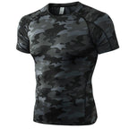 Mens Sportswear Compression 85%polyester 15%spandex Tshirt 1053 print logo 12