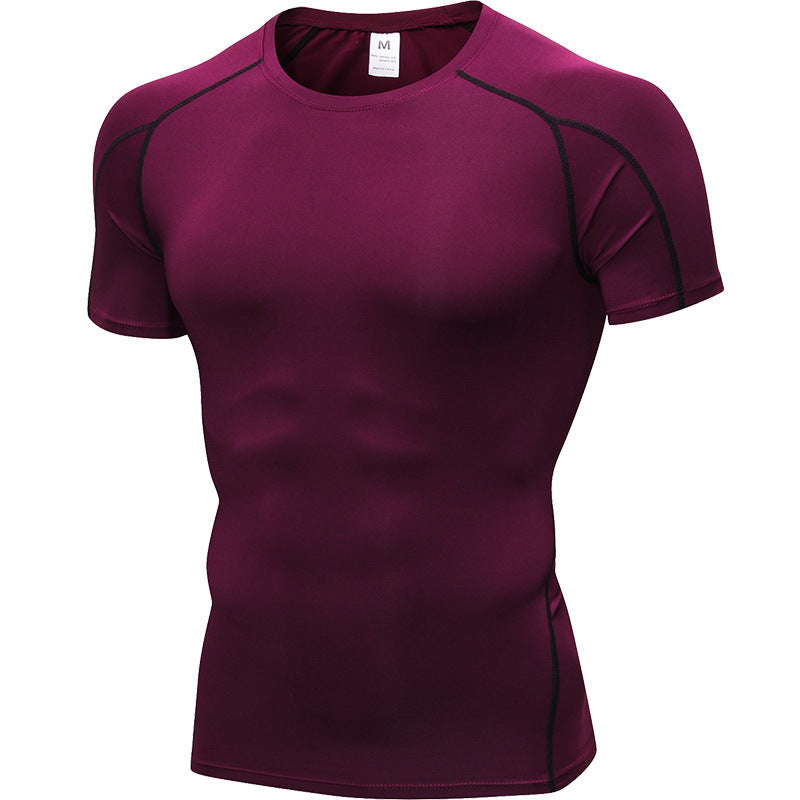 Mens Sportswear Compression 85%polyester 15%spandex Tshirt 1053 print logo 13