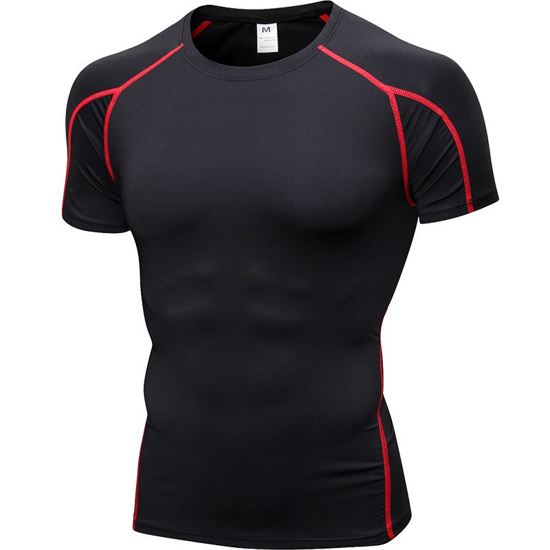 Mens Sportswear Compression 85%polyester 15%spandex Tshirt 1053 print logo 16