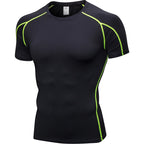 Mens Sportswear Compression 85%polyester 15%spandex Tshirt 1053 print logo 17