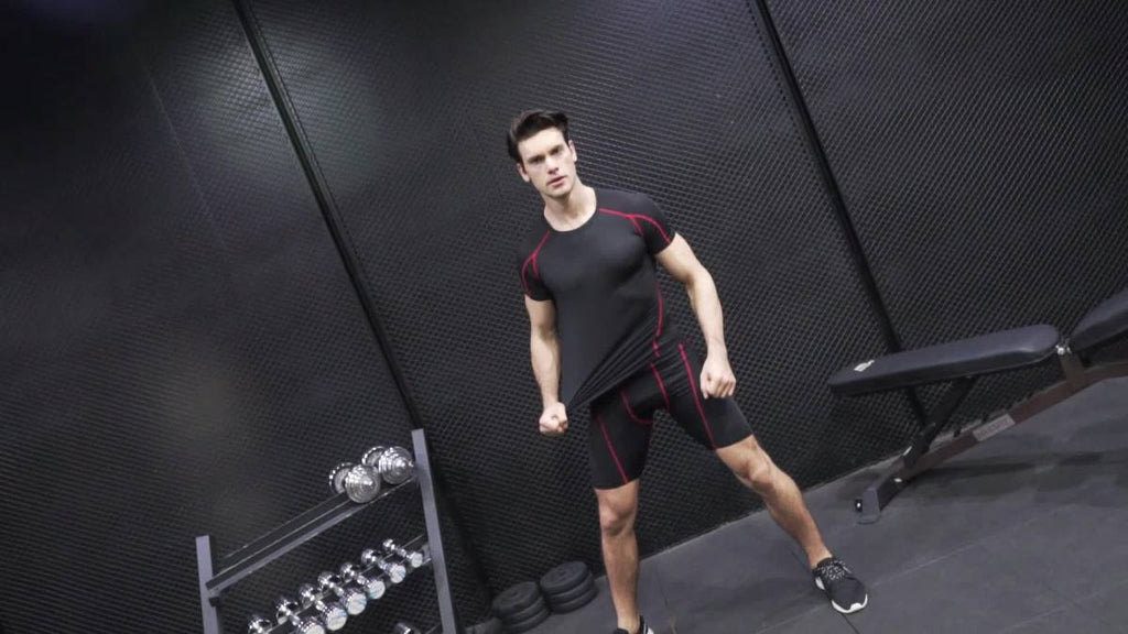 Mens Sportswear Compression 85%polyester 15%spandex Tshirt 1053 print logo 18
