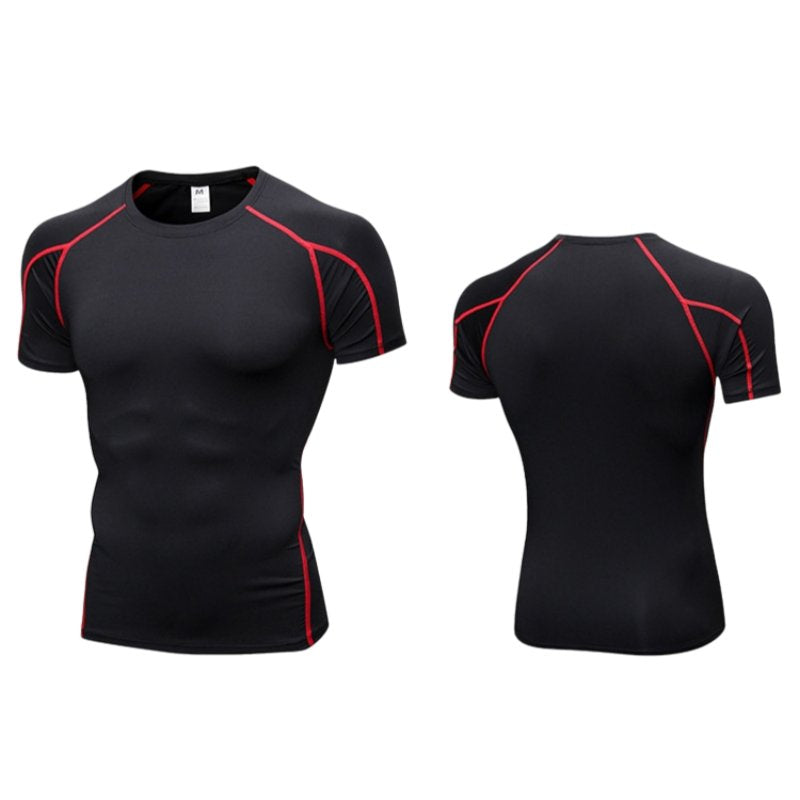 Mens Sportswear Compression 85%polyester 15%spandex Tshirt 1053 print logo 2