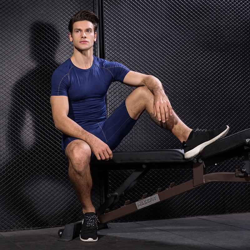 Mens Sportswear Compression 85%polyester 15%spandex Tshirt 1053 print logo 21