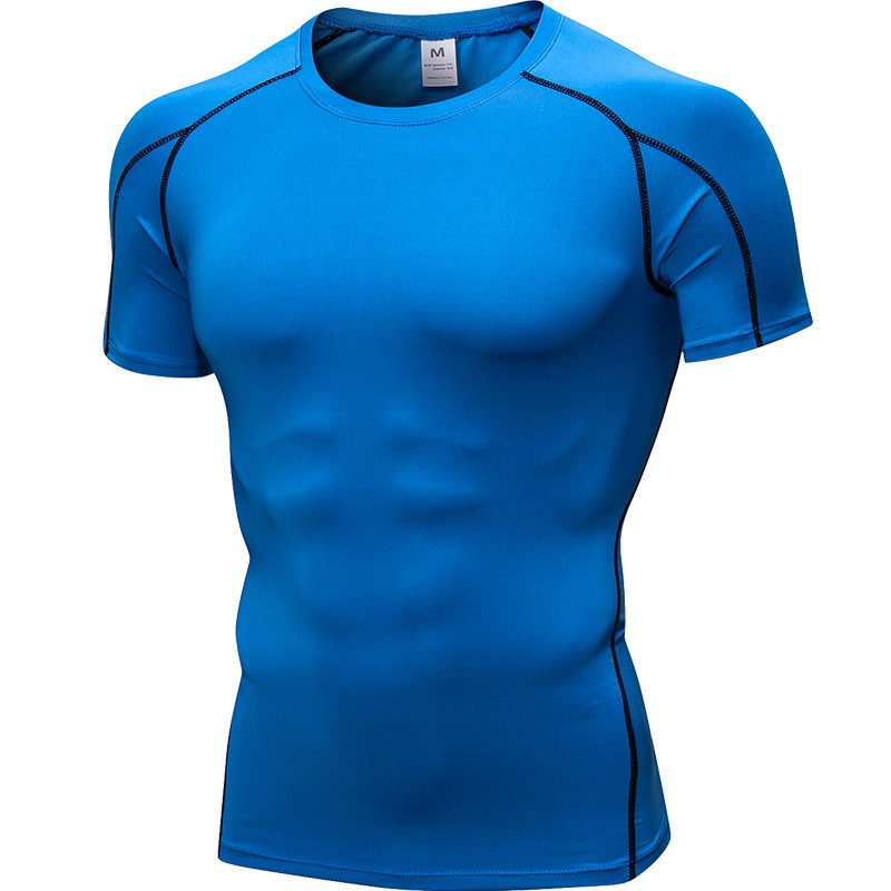 Mens Sportswear Compression 85%polyester 15%spandex Tshirt 1053 print logo 26