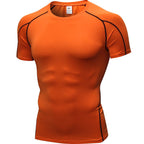 Mens Sportswear Compression 85%polyester 15%spandex Tshirt 1053 print logo 3
