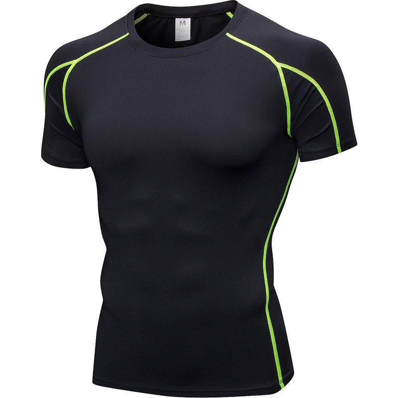 Mens Sportswear Compression 85%polyester 15%spandex Tshirt 1053 print logo 32