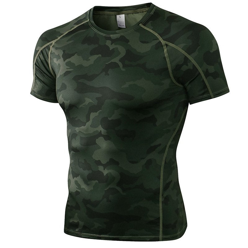 Mens Sportswear Compression 85%polyester 15%spandex Tshirt 1053 print logo 37
