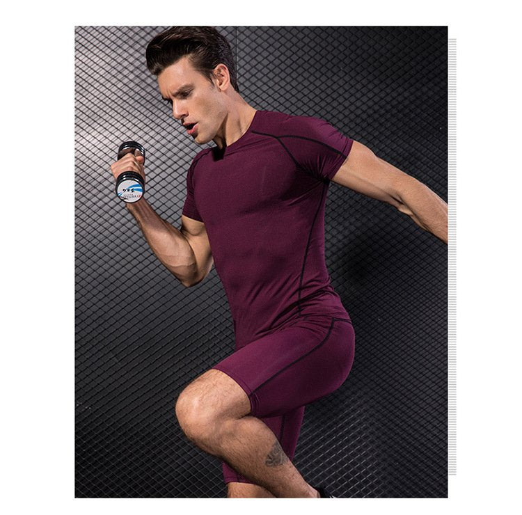 Mens Sportswear Compression 85%polyester 15%spandex Tshirt 1053 print logo 51