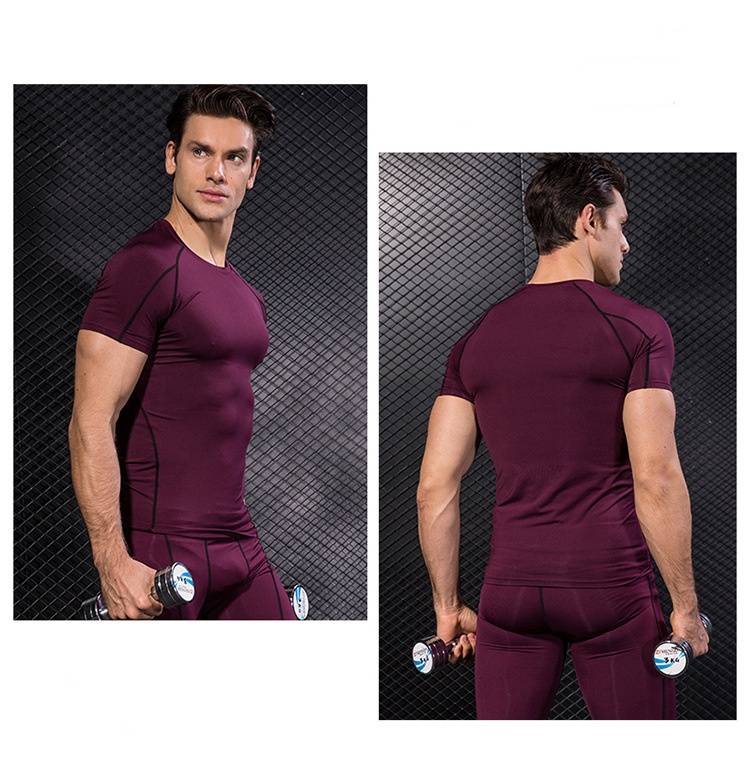 Mens Sportswear Compression 85%polyester 15%spandex Tshirt 1053 print logo 52