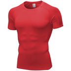 Mens Sportswear Compression 85%polyester 15%spandex Tshirt 1053 print logo 6