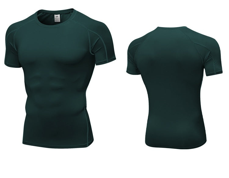 Mens Sportswear Compression 85%polyester 15%spandex Tshirt 1053 print logo 64