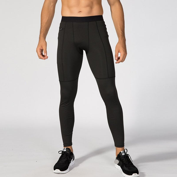 Mens Compression Workout 90%polyester 10%spandex Pants 1070 print logo 1
