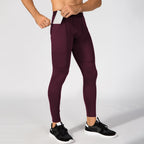 Mens Compression Workout 90%polyester 10%spandex Pants 1070 print logo 11