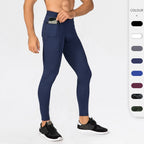 Mens Compression Workout 90%polyester 10%spandex Pants 1070 print logo 13