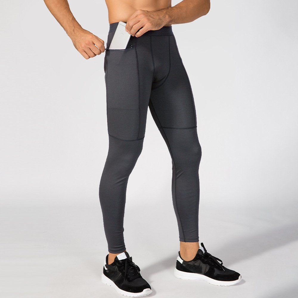Mens Compression Workout 90%polyester 10%spandex Pants 1070 print logo 19