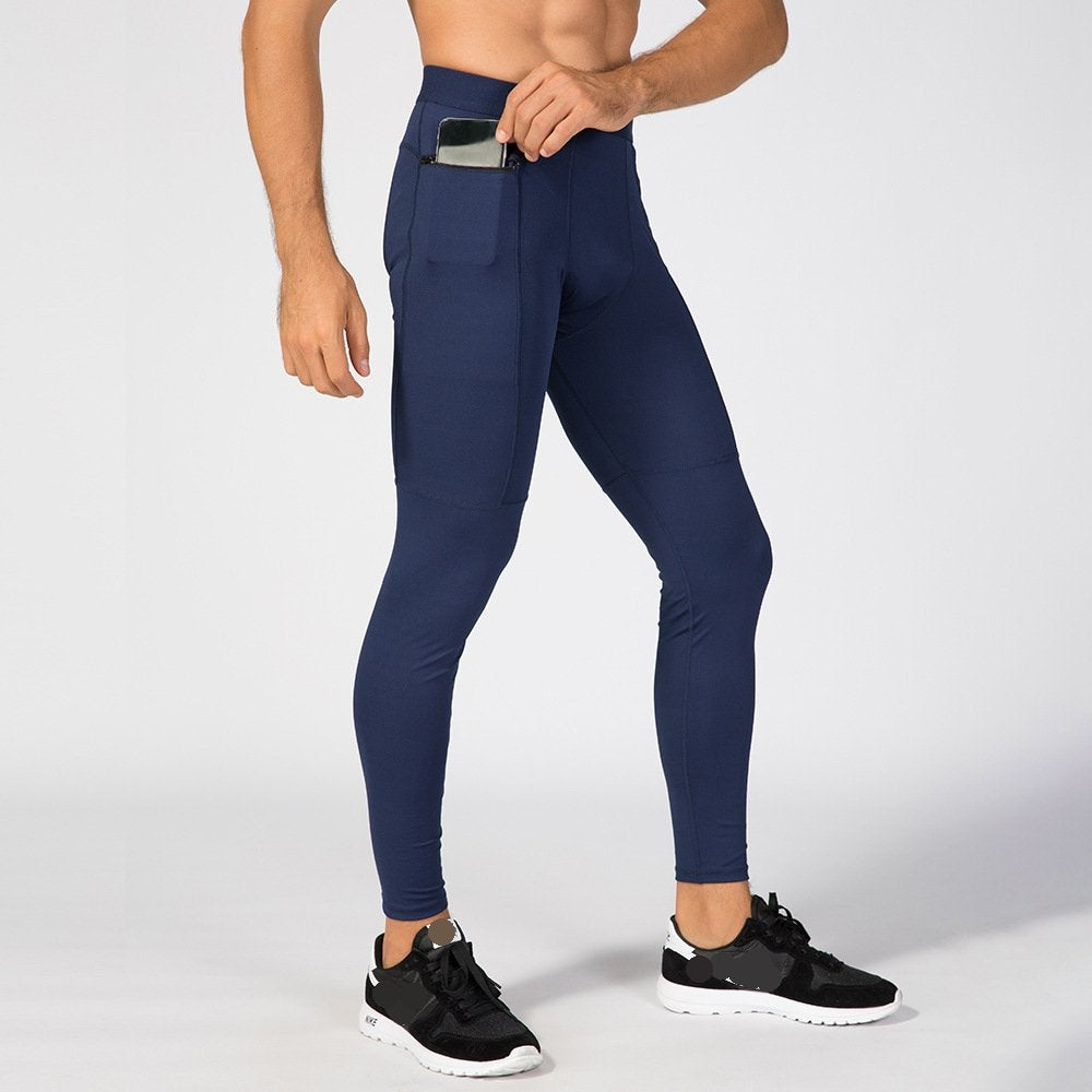 Mens Compression Workout 90%polyester 10%spandex Pants 1070 print logo 20