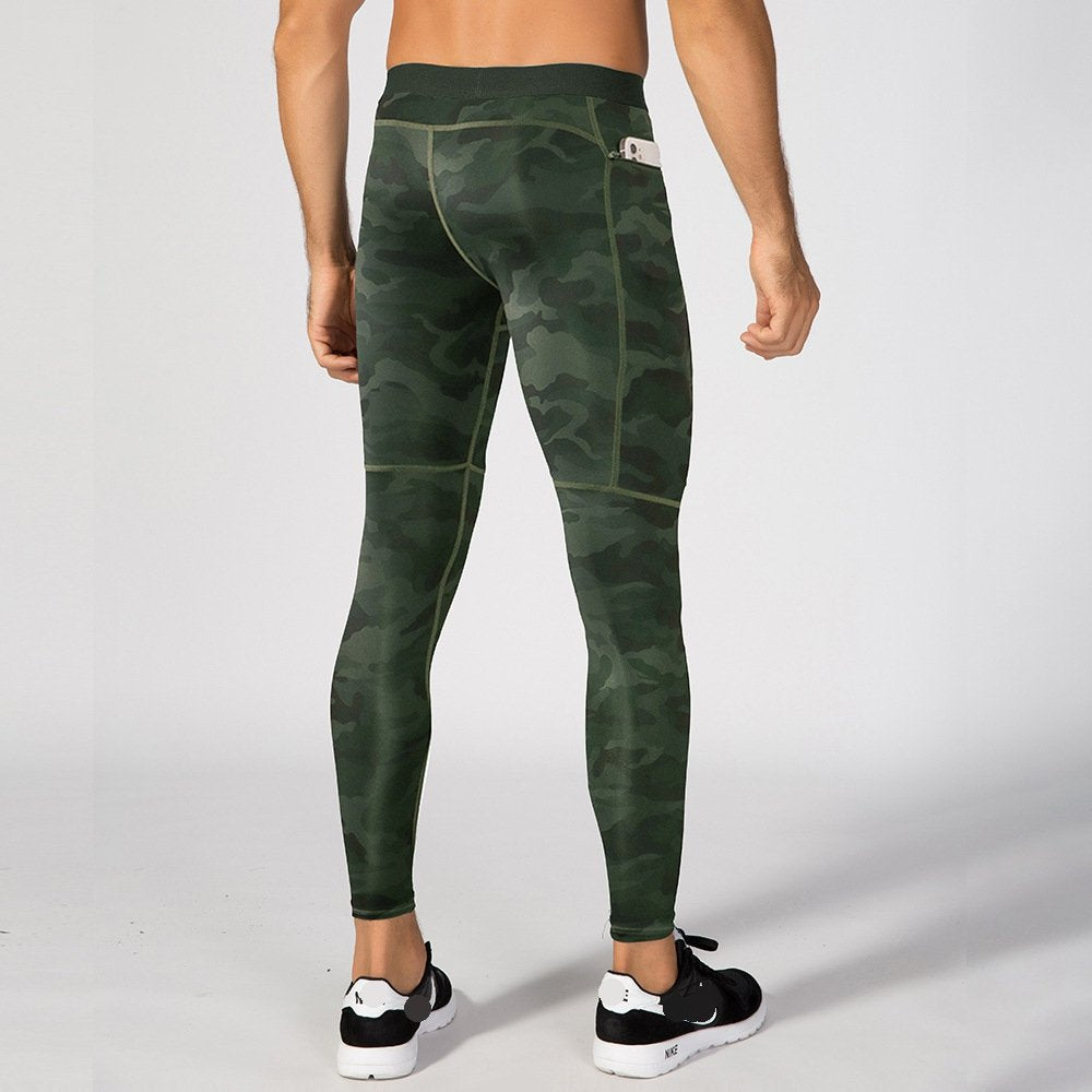 Mens Compression Workout 90%polyester 10%spandex Pants 1070 print logo 23