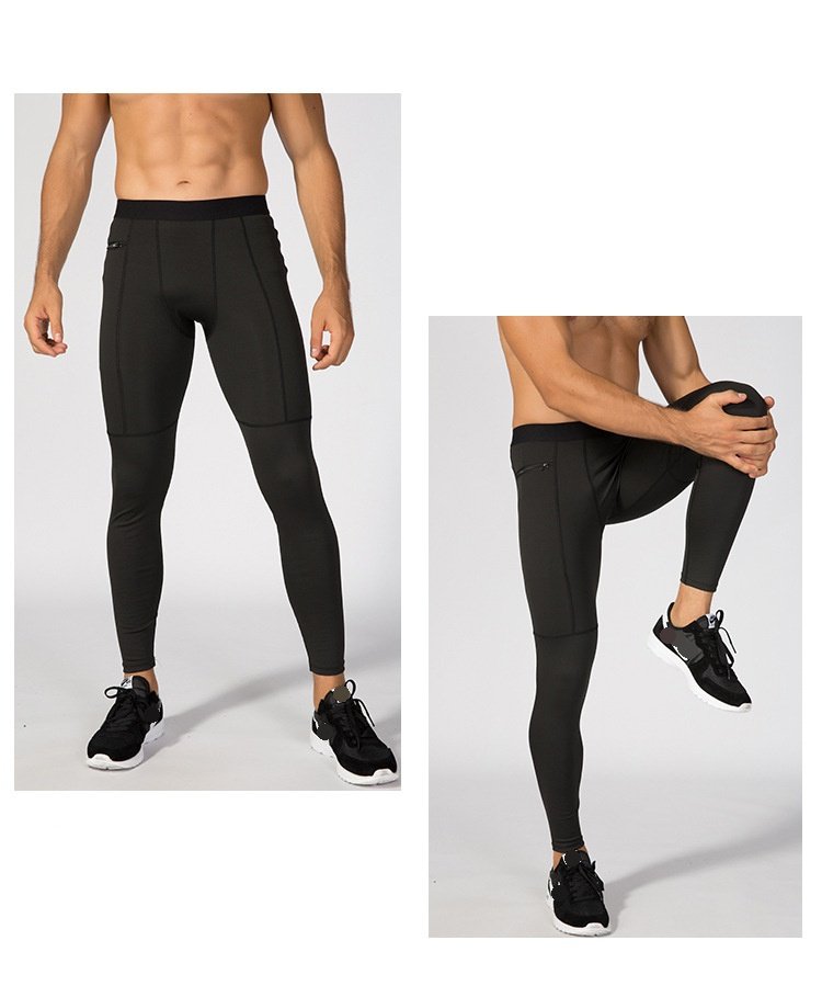 Mens Compression Workout 90%polyester 10%spandex Pants 1070 print logo 30