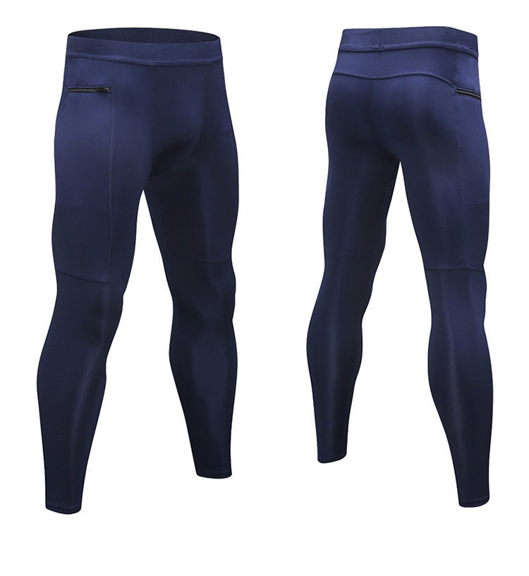 Mens Compression Workout 90%polyester 10%spandex Pants 1070 print logo 36