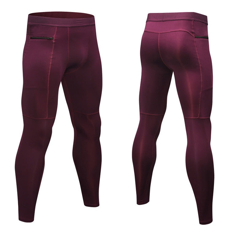 Mens Compression Workout 90%polyester 10%spandex Pants 1070 print logo 38
