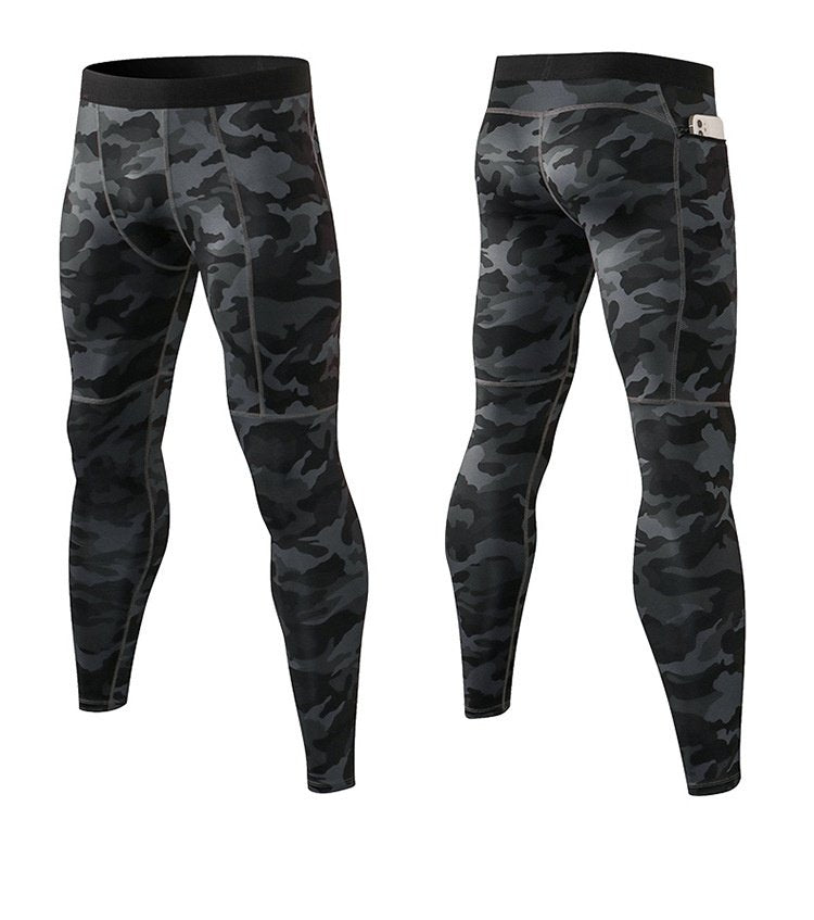 Mens Compression Workout 90%polyester 10%spandex Pants 1070 print logo 39