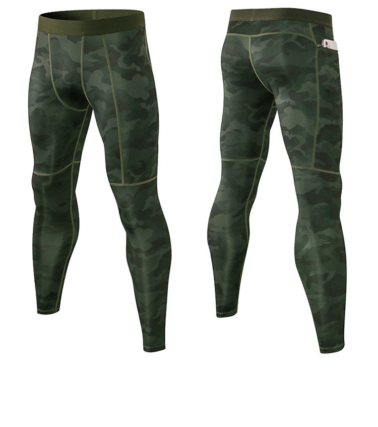 Mens Compression Workout 90%polyester 10%spandex Pants 1070 print logo 40