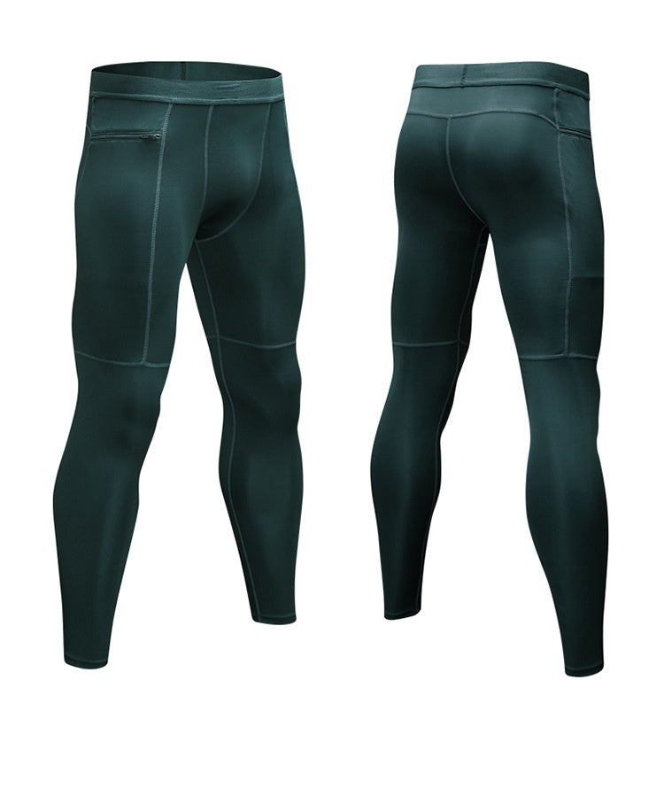 Mens Compression Workout 90%polyester 10%spandex Pants 1070 print logo 41