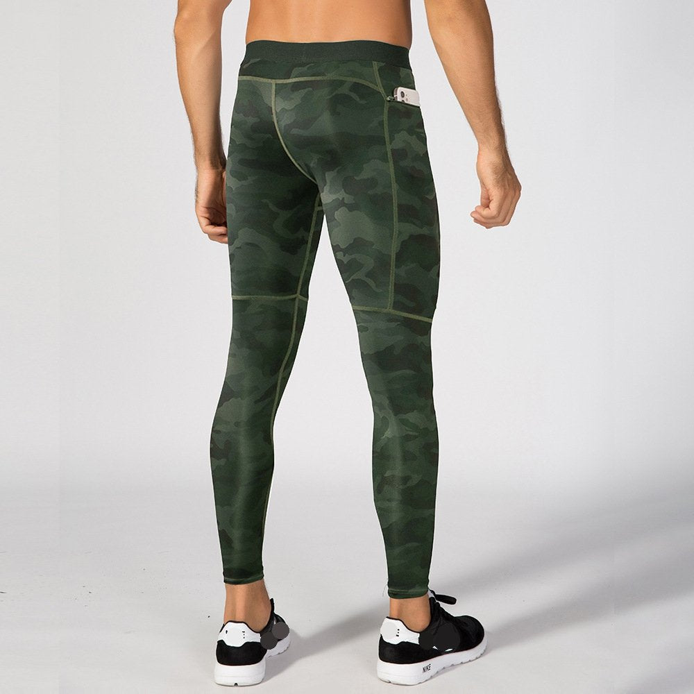 Mens Compression Workout 90%polyester 10%spandex Pants 1070 print logo 9