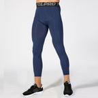 Mens Compression Fitness 85%polyester 15%spandex Pants 1081 print logo 12