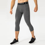 Mens Compression Fitness 85%polyester 15%spandex Pants 1081 print logo 16
