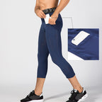 Mens Compression Fitness 85%polyester 15%spandex Pants 1081 print logo 19