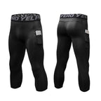 Mens Compression Fitness 85%polyester 15%spandex Pants 1081 print logo 2