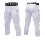 Mens Compression Fitness 85%polyester 15%spandex Pants 1081 print logo 36