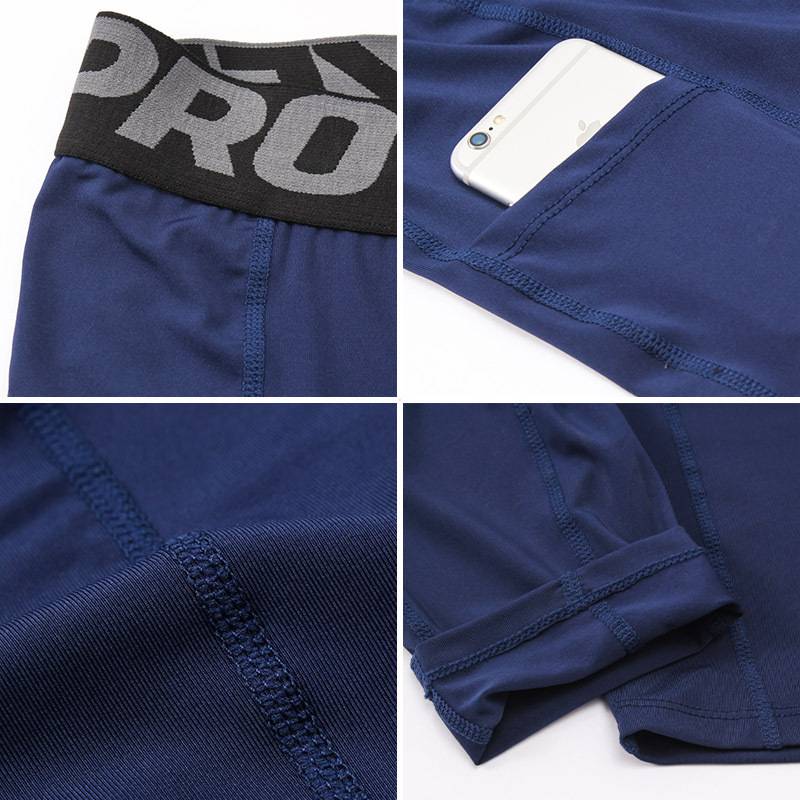 Mens Compression Fitness 85%polyester 15%spandex Pants 1081 print logo 37