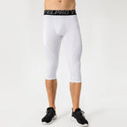 Mens Compression Fitness 85%polyester 15%spandex Pants 1081 print logo 4
