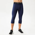 Mens Compression Fitness 85%polyester 15%spandex Pants 1081 print logo 7